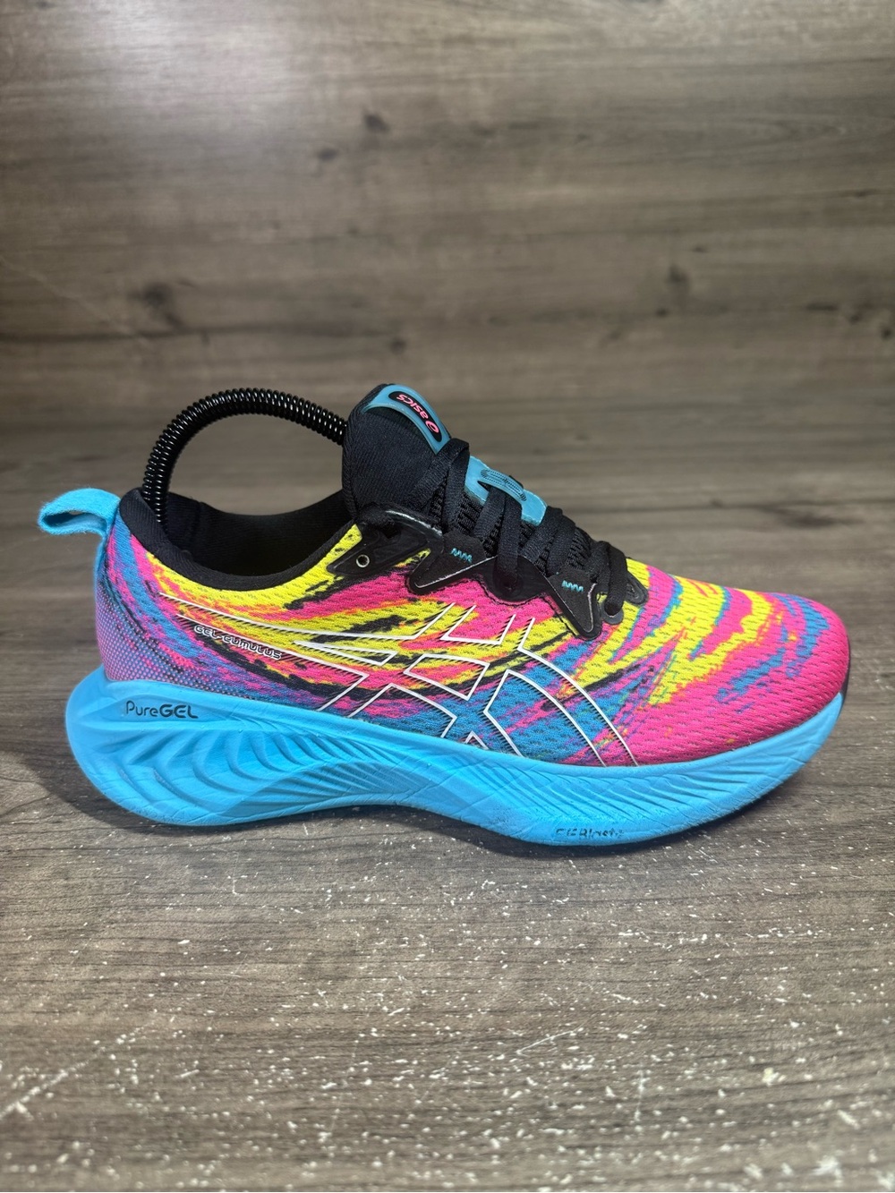 ASICS Gel Cumulus 25 Womens 8 Color Injection Pink Yellow Blue 1012B580-400